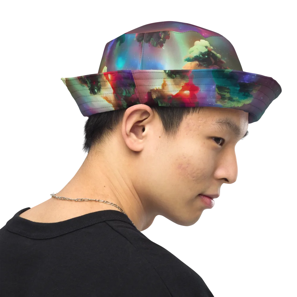 Nebula Dreams on Reversible Bucket Hat — Right Outside