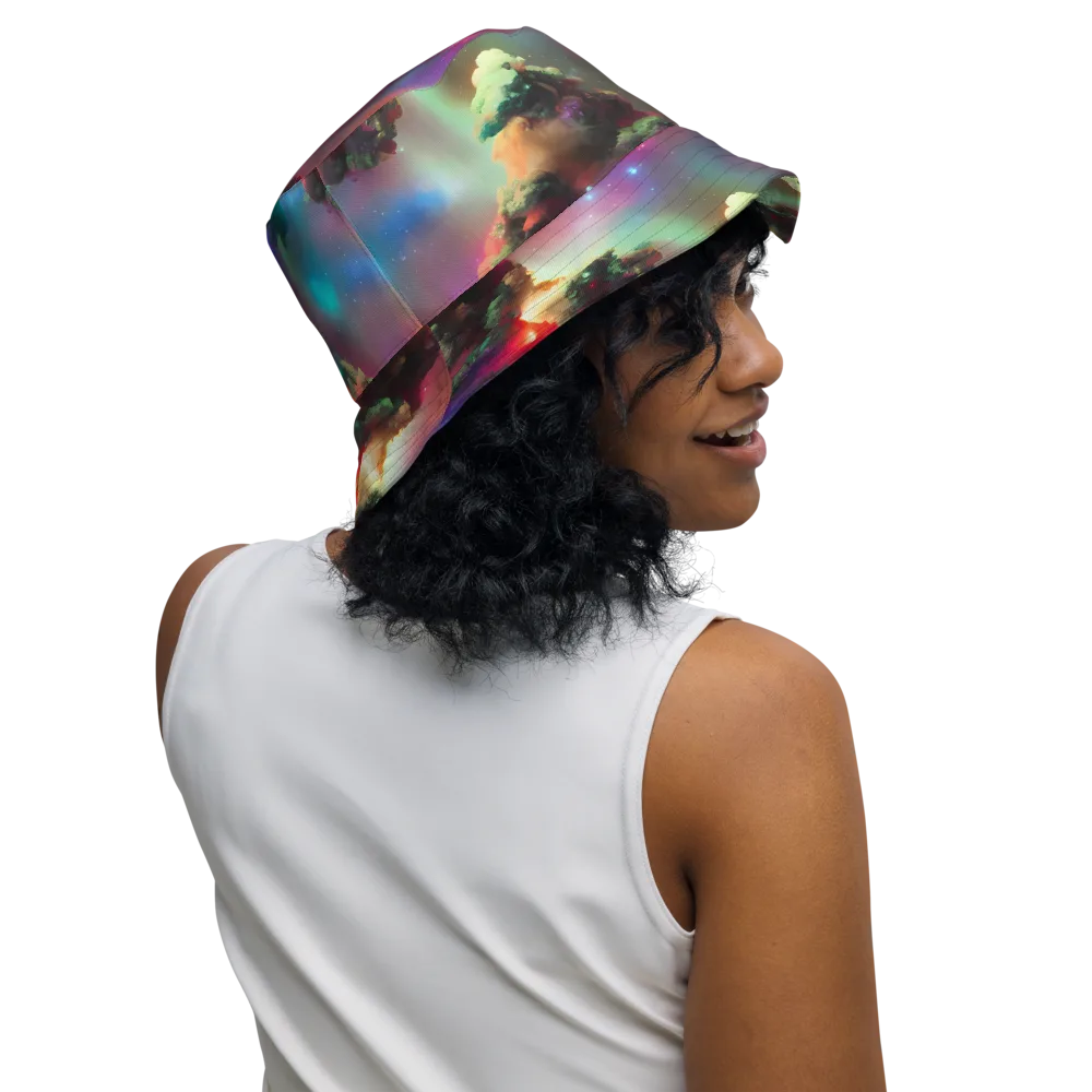 Nebula Dreams on Reversible Bucket Hat — Right Outside