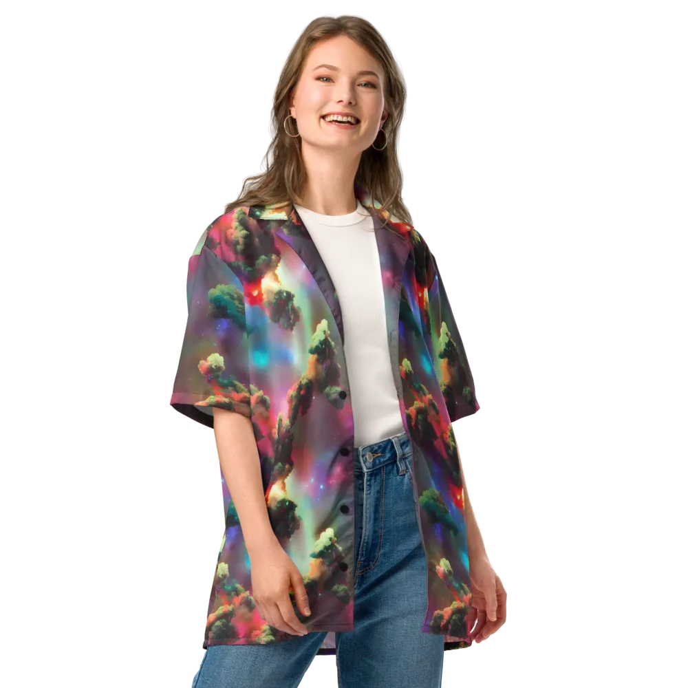 Nebula Dreams on Button Shirt — Front