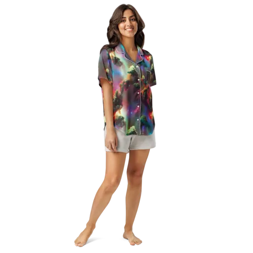 Nebula Dreams on a Women's Short Sleeve Pajama Top