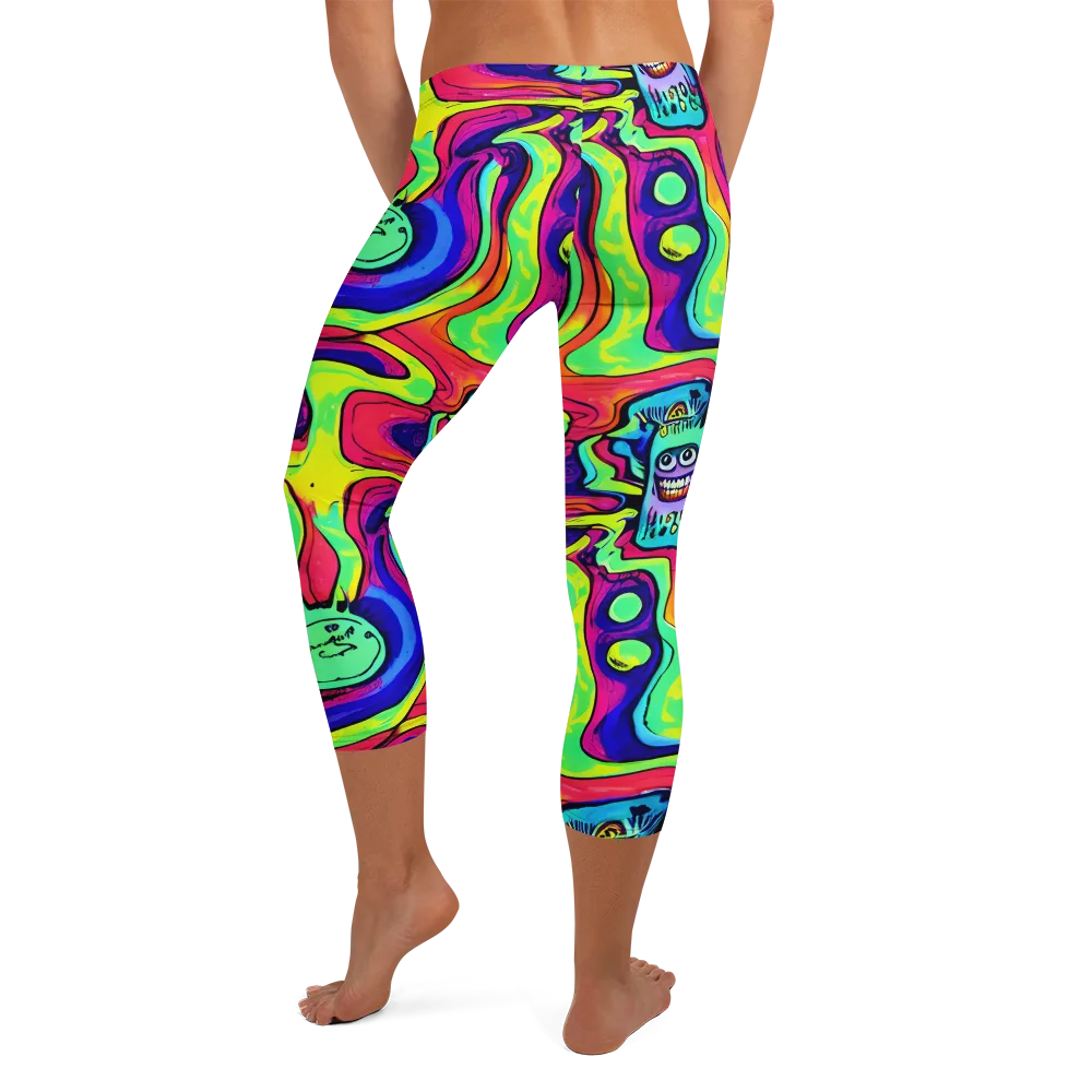 Frizzled Spirits on Capri Leggings — Back