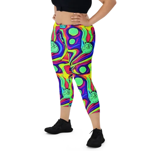 Frizzled Spirits on a Capri Leggings