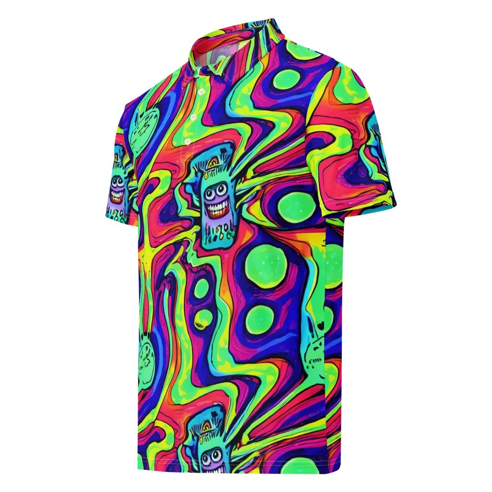 Frizzled Spirits on Men's Slim Fit Polo Shirt — Left Front