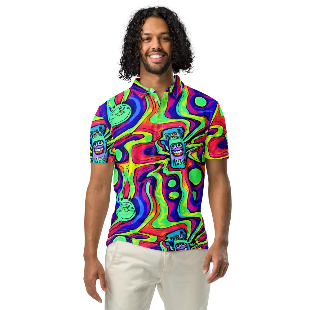 Frizzled Spirits on Men's Slim Fit Polo Shirt — Front