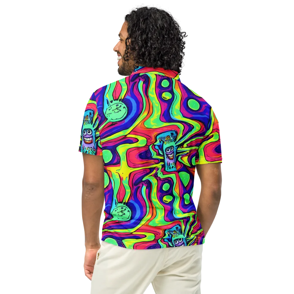 Frizzled Spirits on Men's Slim Fit Polo Shirt — Back