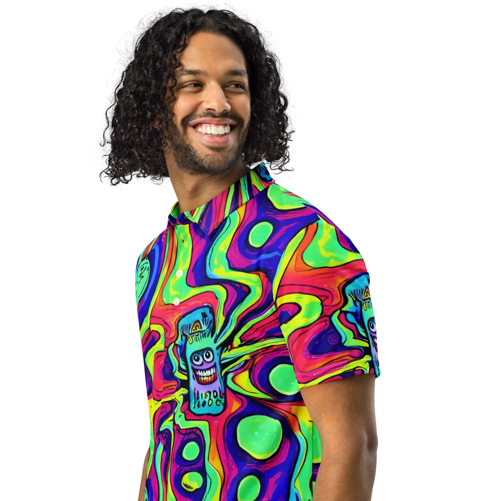 Frizzled Spirits on Men's Slim Fit Polo Shirt — Left Front