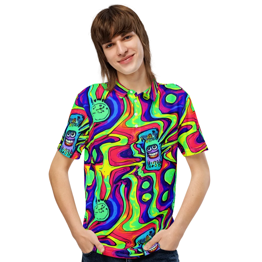 Frizzled Spirits on Men's Slim Fit Polo Shirt — Front