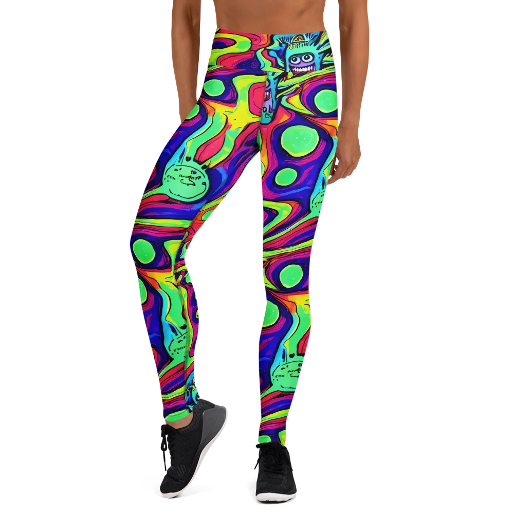 Frizzled Spirits on Yoga Leggings — Front