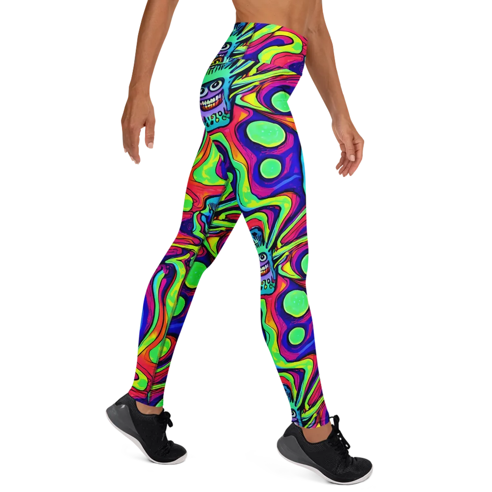 Frizzled Spirits on Yoga Leggings — Right