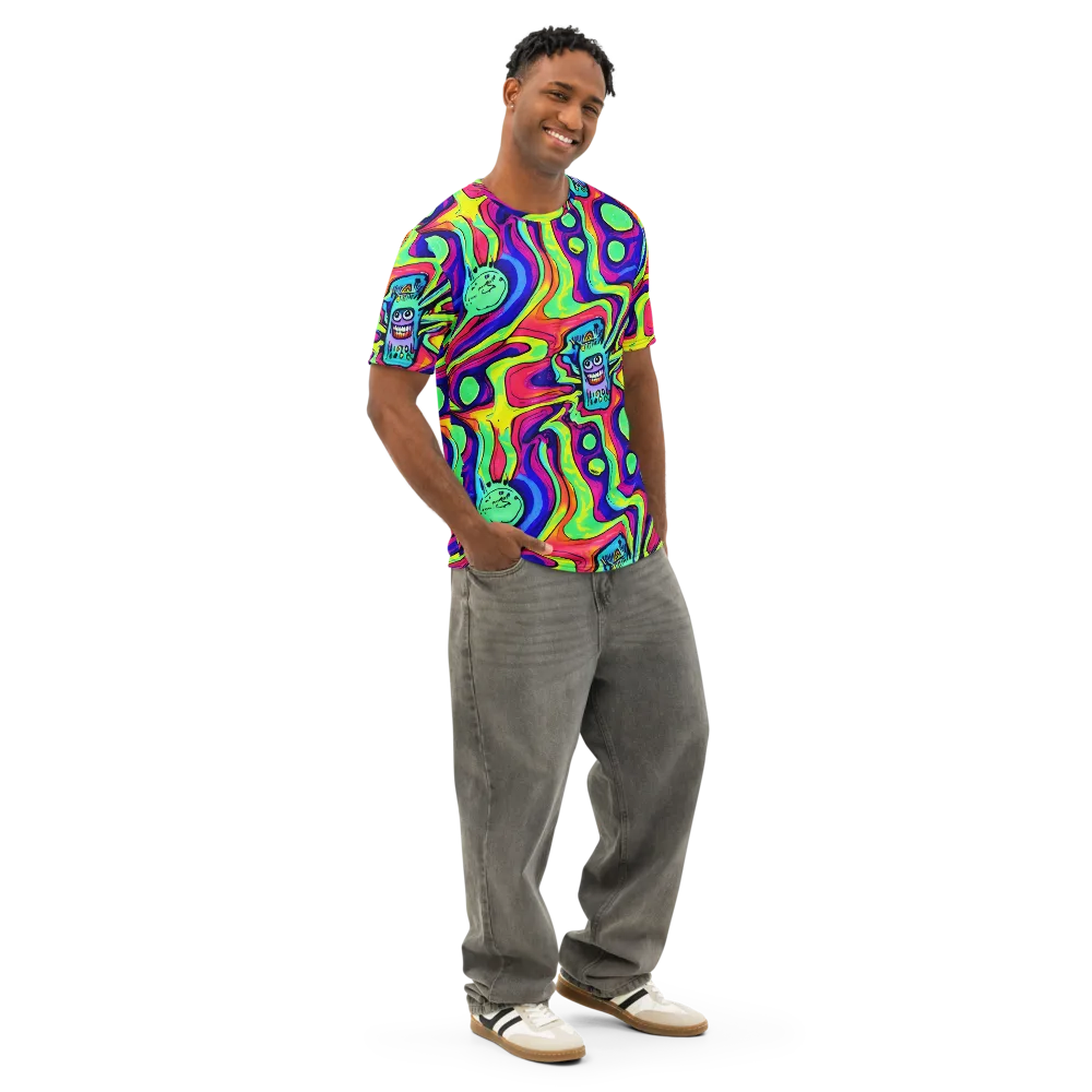 Frizzled Spirits on Men's Cotton Crew Neck T-Shirt — Right Front