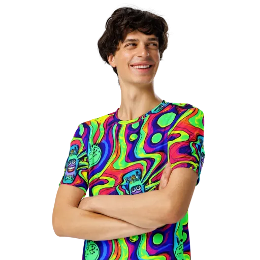 Frizzled Spirits on a Men's Crew Neck T-Shirt
