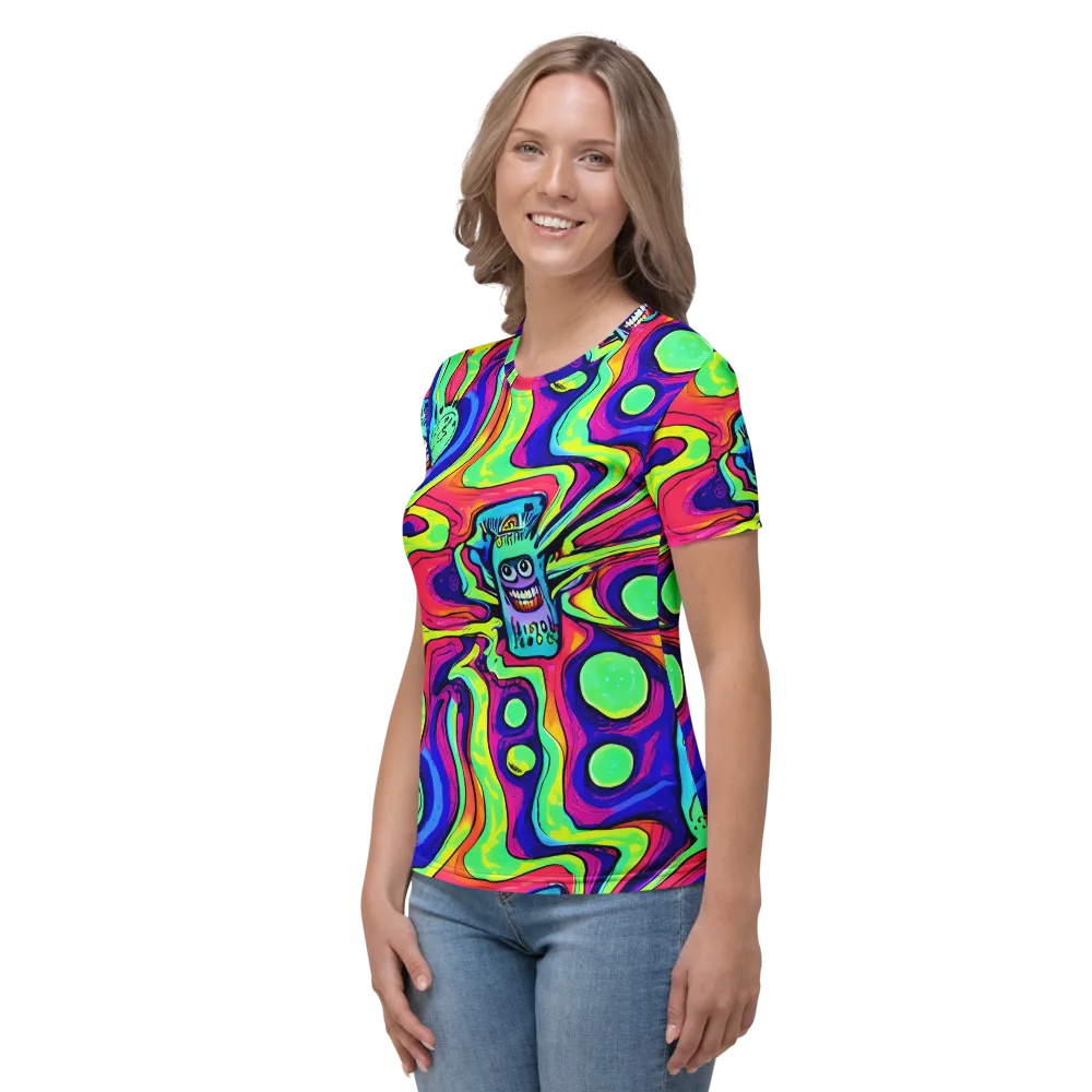 Frizzled Spirits on Women's Crew Neck T-Shirt — Left