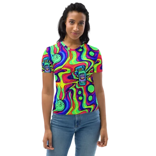 Frizzled Spirits on a Women's Crew Neck T-Shirt