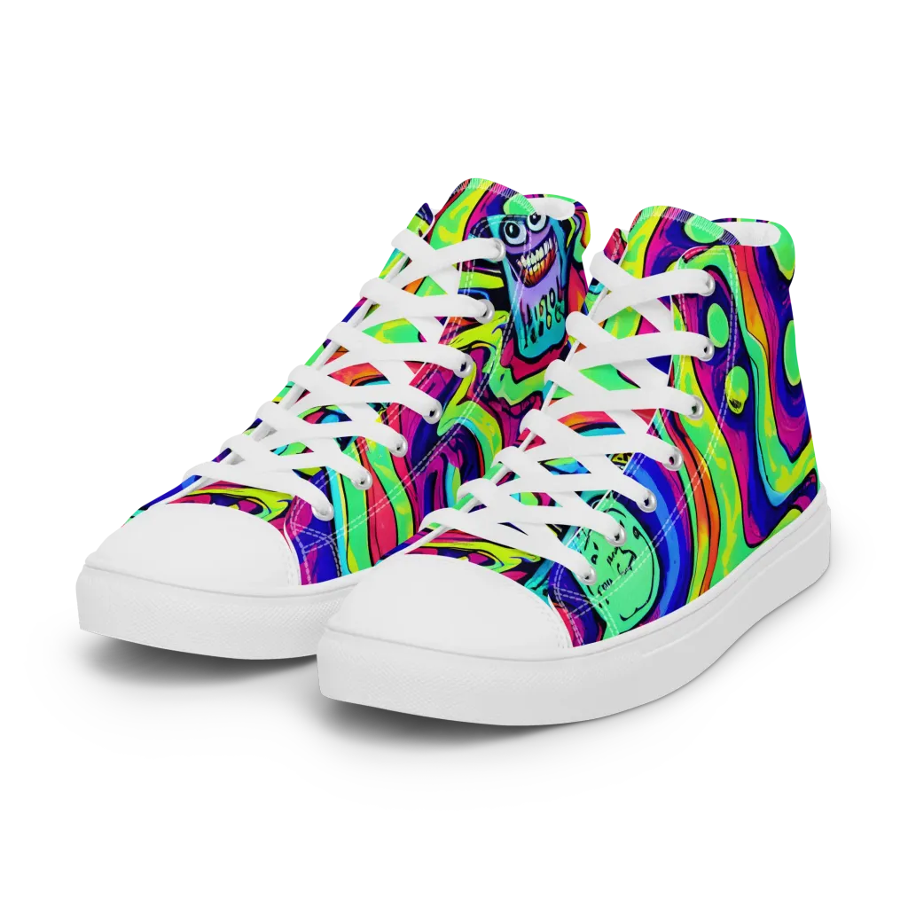 Frizzled Spirits on Women's High Top Canvas Shoes — Left Front