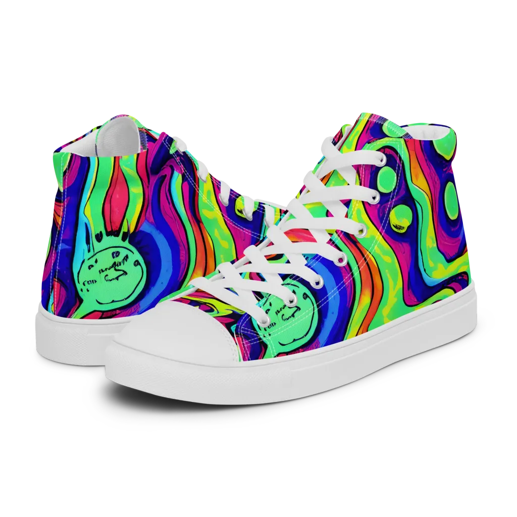 Frizzled Spirits on Women's High Top Canvas Shoes — Left