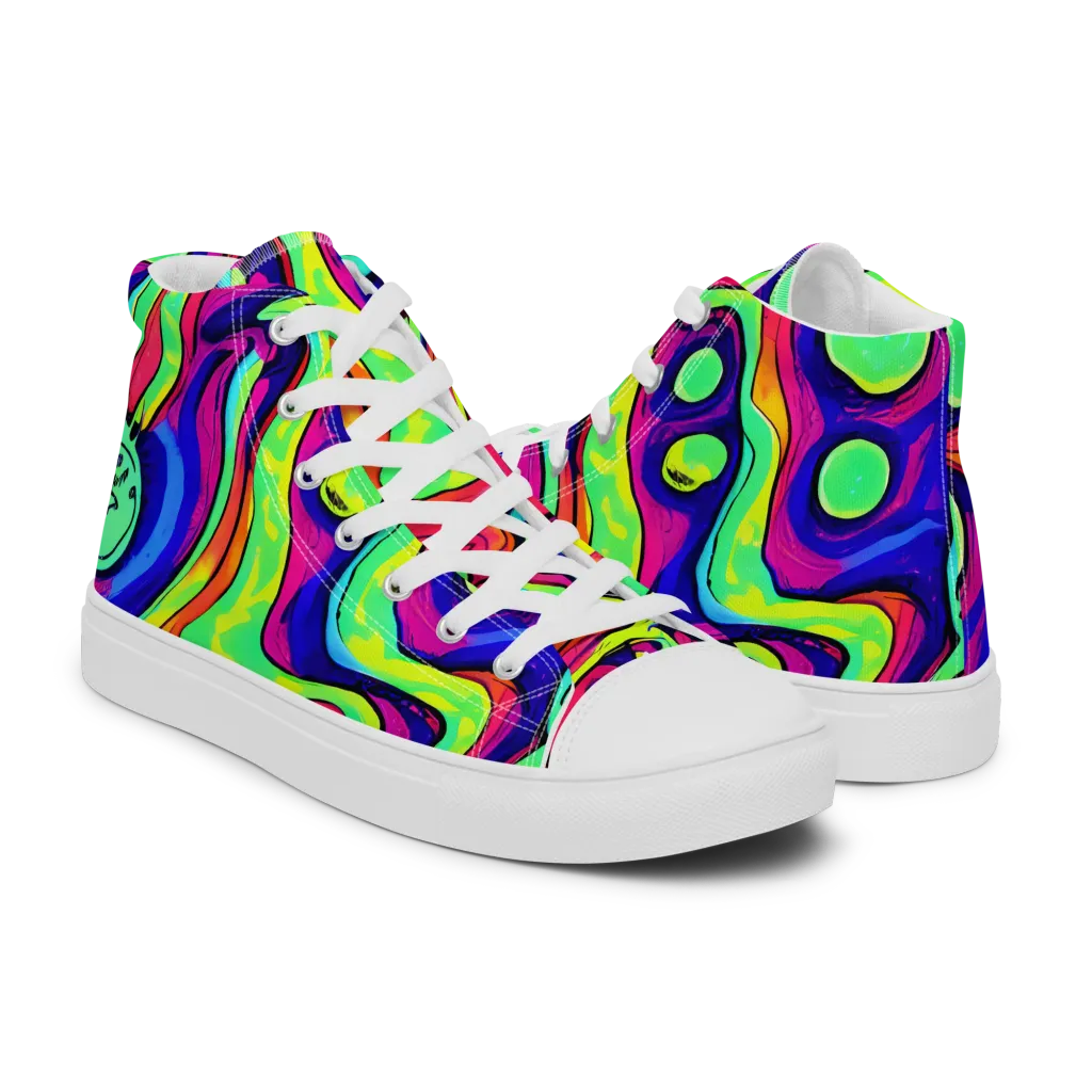 Frizzled Spirits on Women's High Top Canvas Shoes — Right