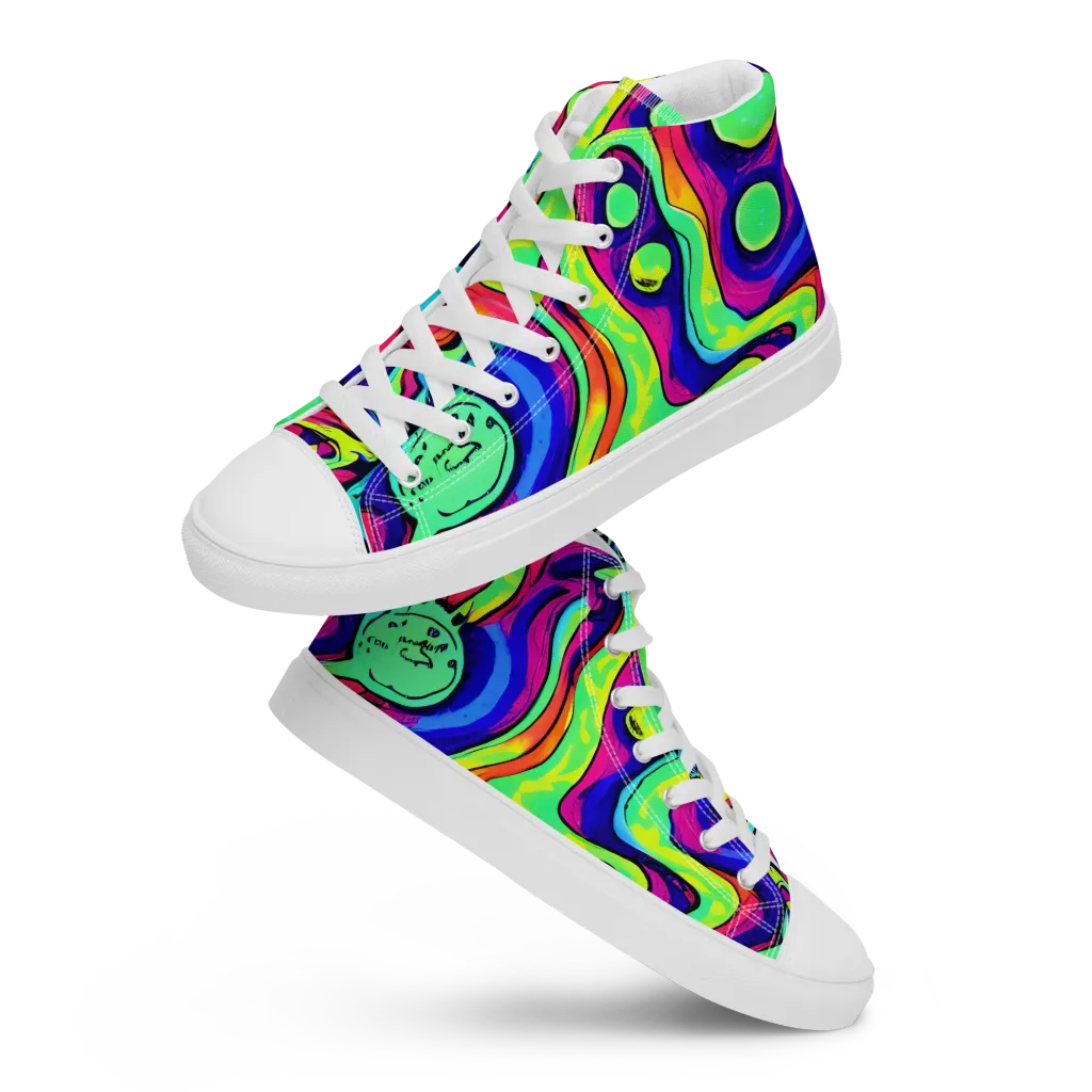 Frizzled Spirits on Women's High Top Canvas Shoes — Front