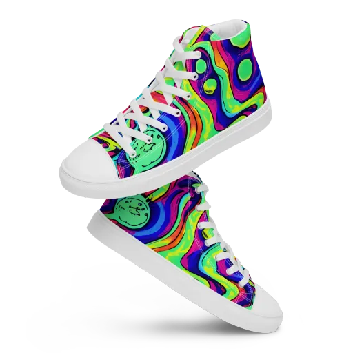 Frizzled Spirits on a Women's High Top Canvas Shoes