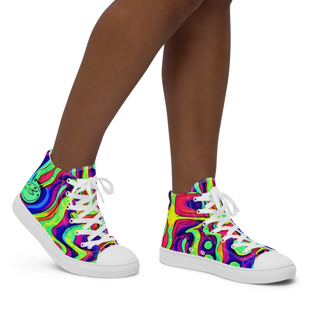 Frizzled Spirits on Women's High Top Canvas Shoes — Right