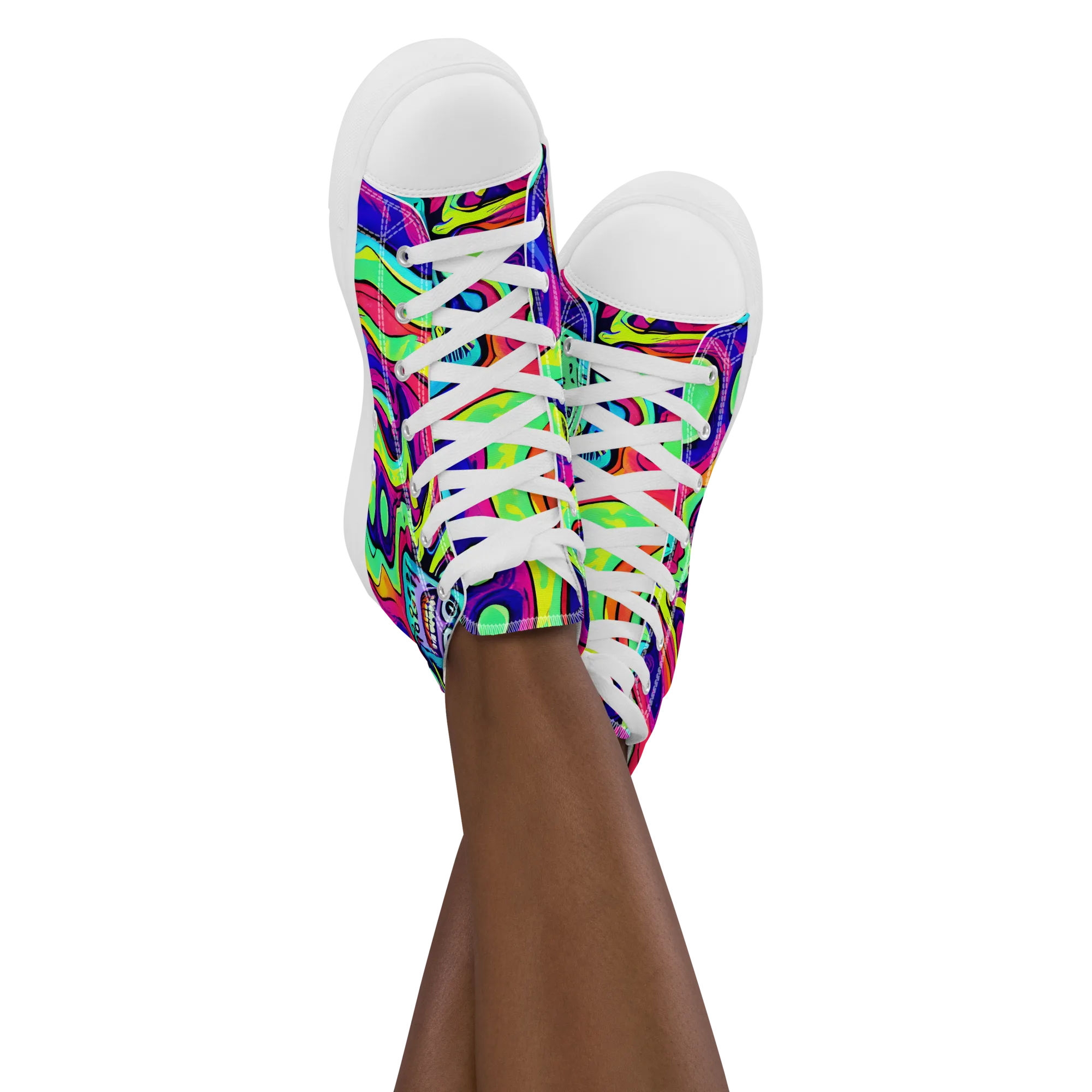 Frizzled Spirits on Women's High Top Canvas Shoes — Front
