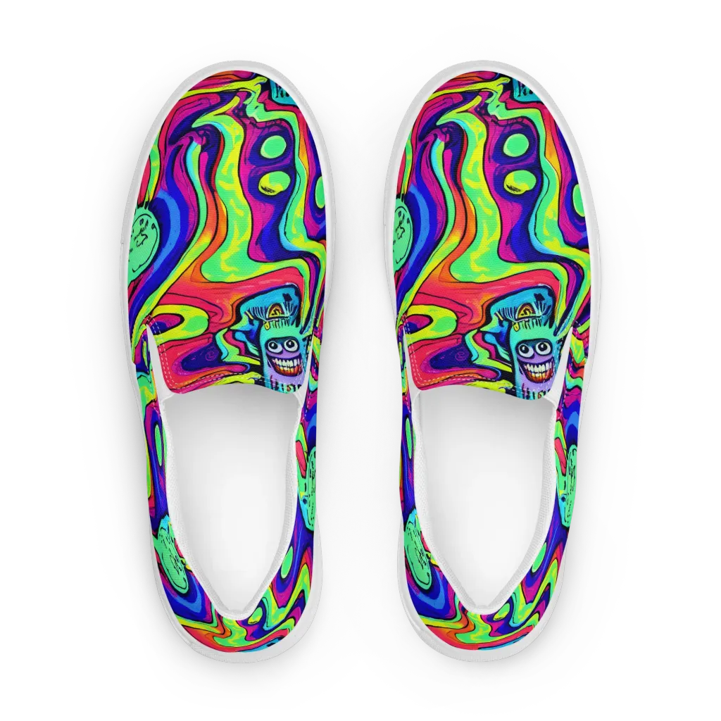 Frizzled Spirits on Men's Slip-On Canvas Shoes — Front