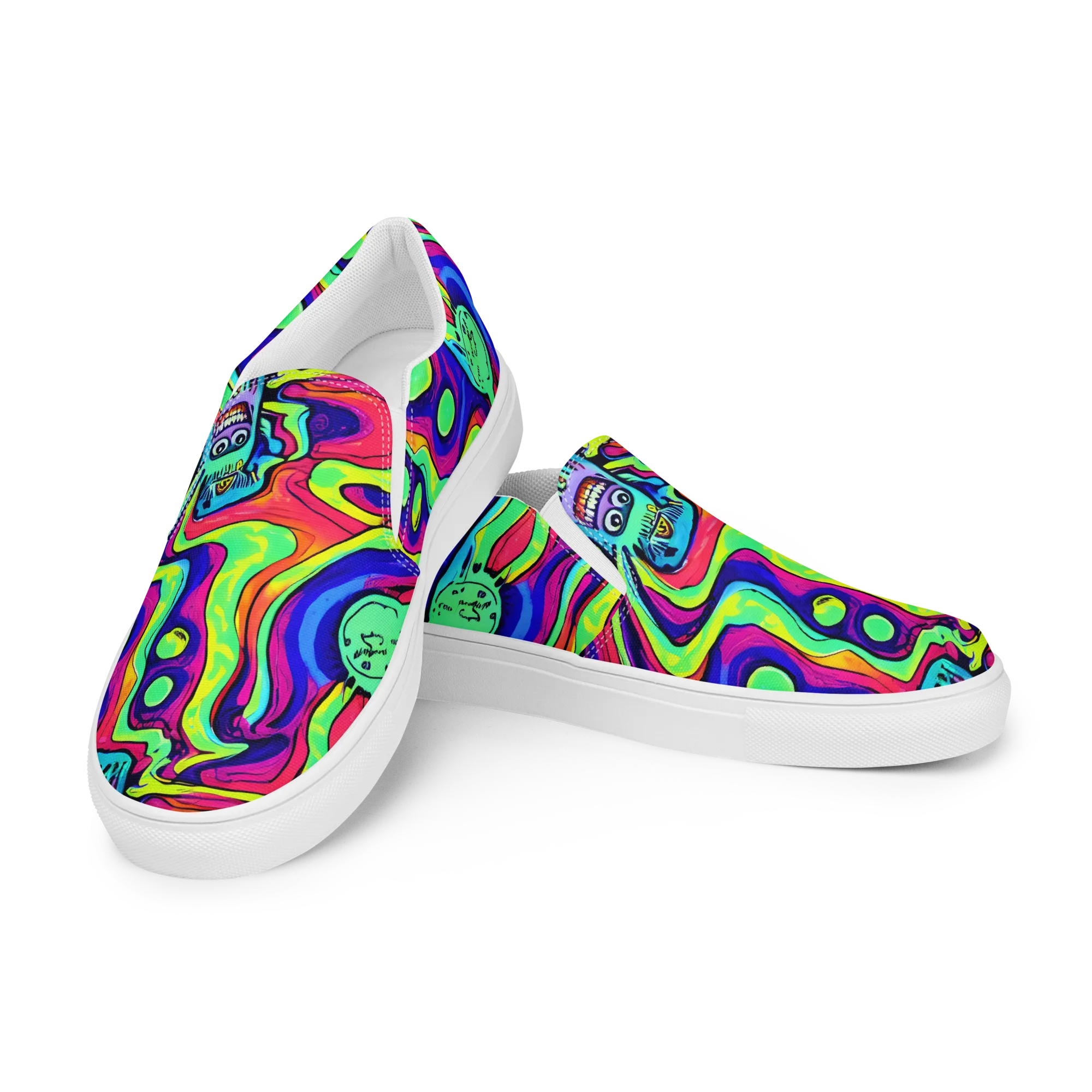 Frizzled Spirits on Men's Slip-On Canvas Shoes — Left Front