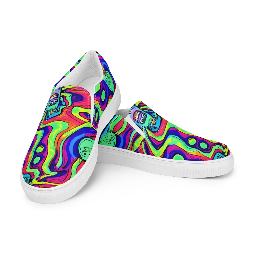 Frizzled Spirits on Men's Slip-On Canvas Shoes — Left Front