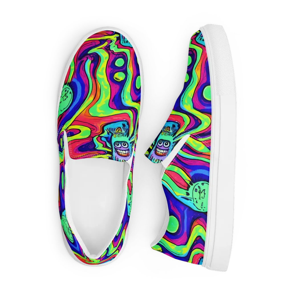 Frizzled Spirits on Men's Slip-On Canvas Shoes — Front