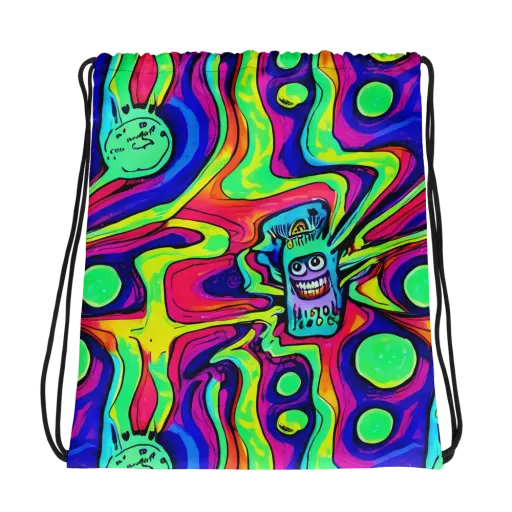 Frizzled Spirits on a Drawstring Bag