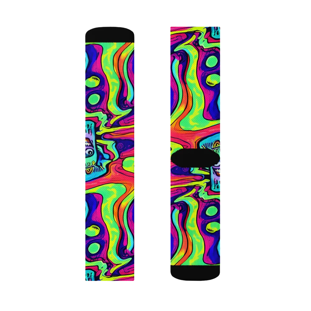 Frizzled Spirits on Socks — Left Sock