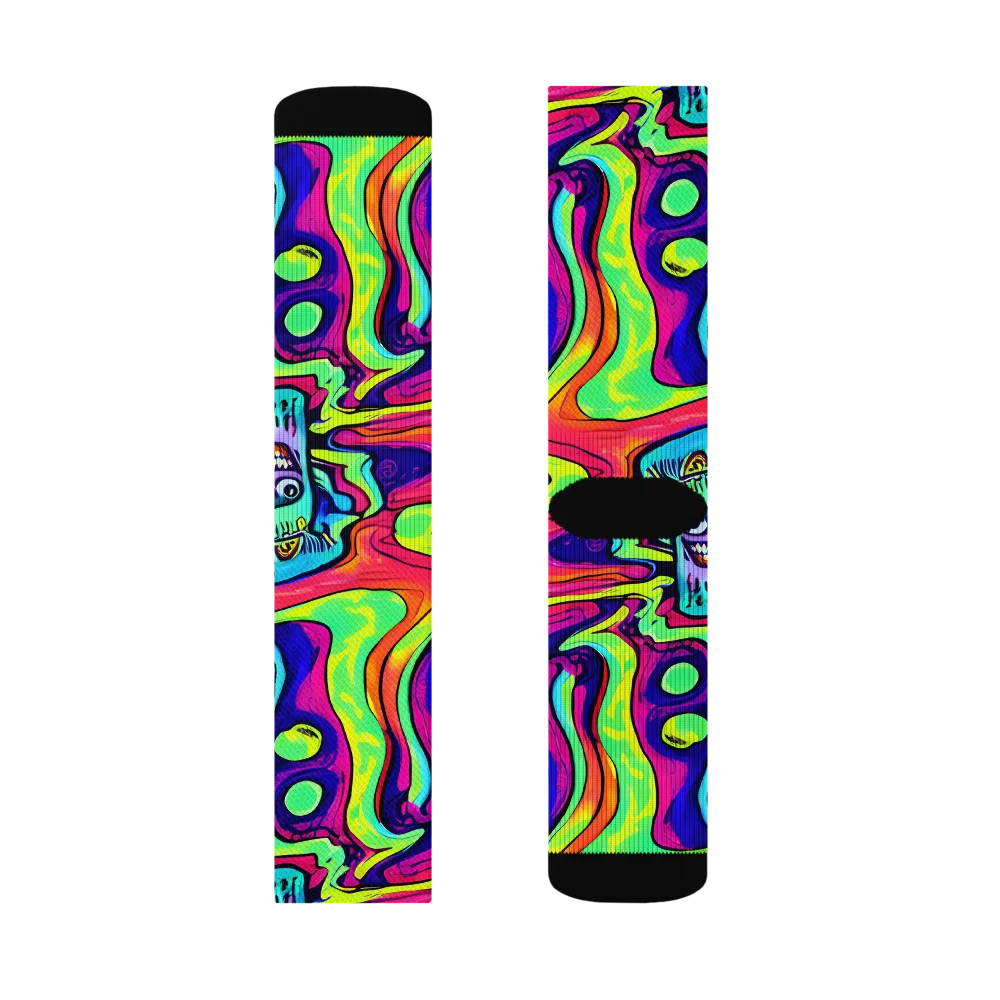 Frizzled Spirits on Socks — Right Sock