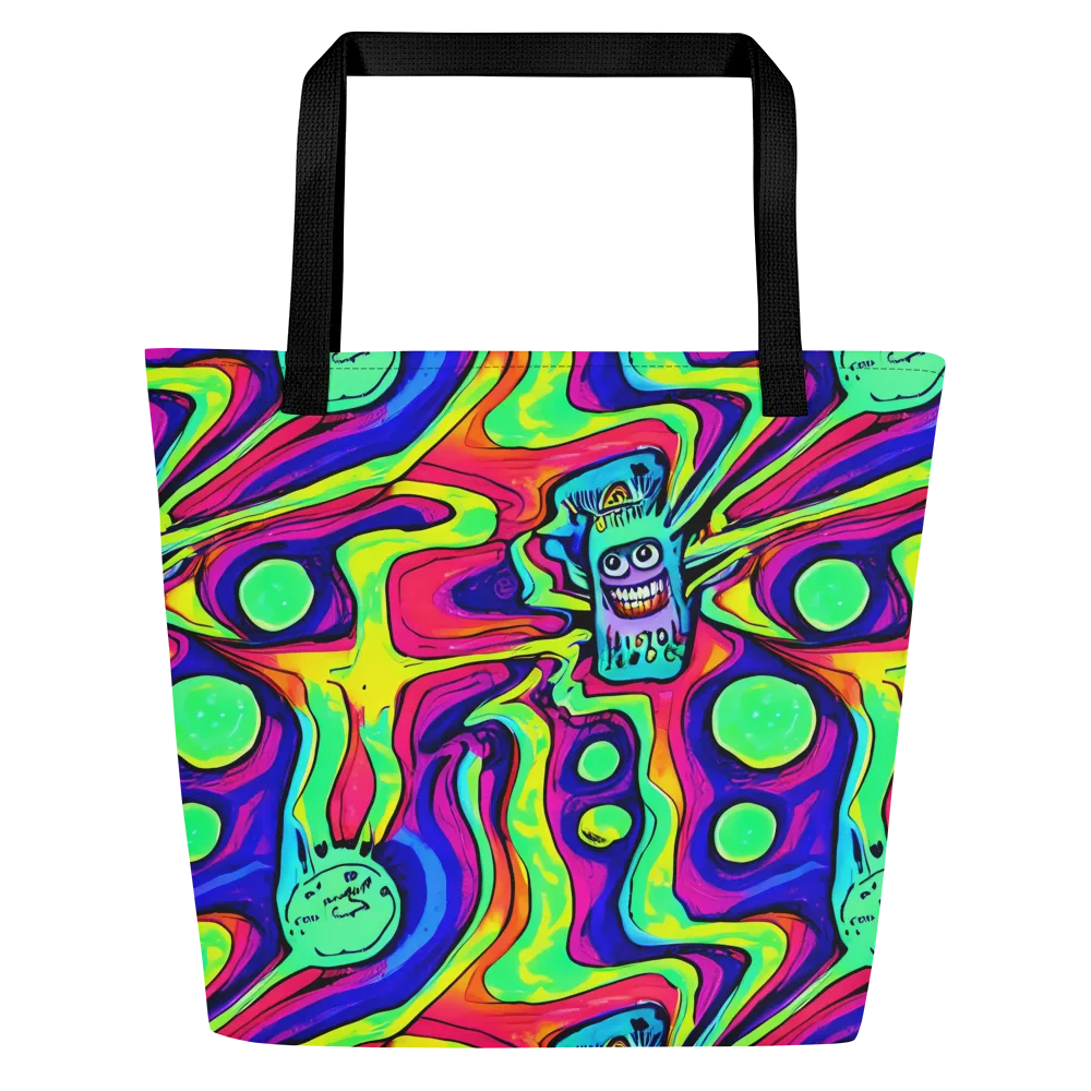 Frizzled Spirits on Large Tote Bag W/ Pocket — Front