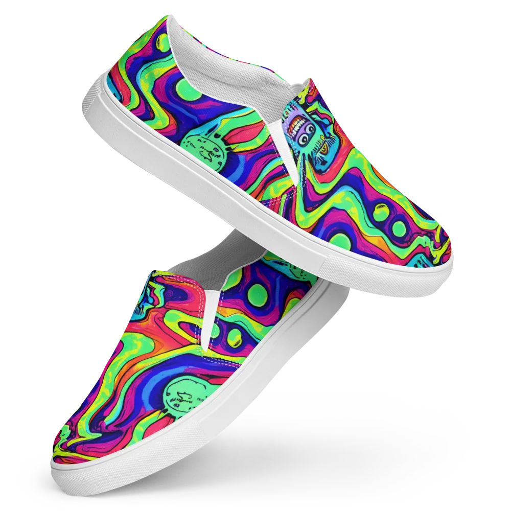 Frizzled Spirits on Women's Slip-On Canvas Shoes — Front