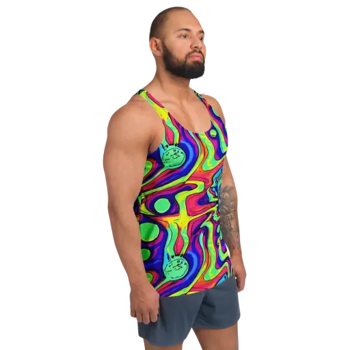 Frizzled Spirits on a Men's Tank Top