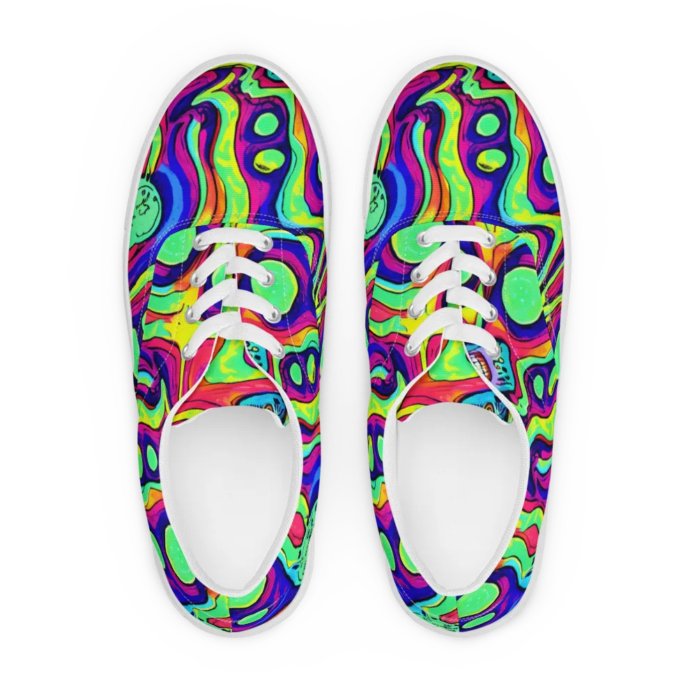 Frizzled Spirits on Men's Lace-Up Canvas Shoes — Front
