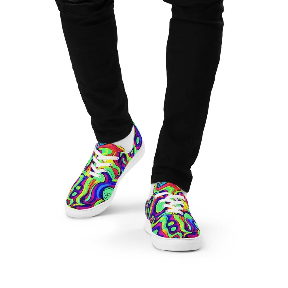 Frizzled Spirits on Men's Lace-Up Canvas Shoes — Front