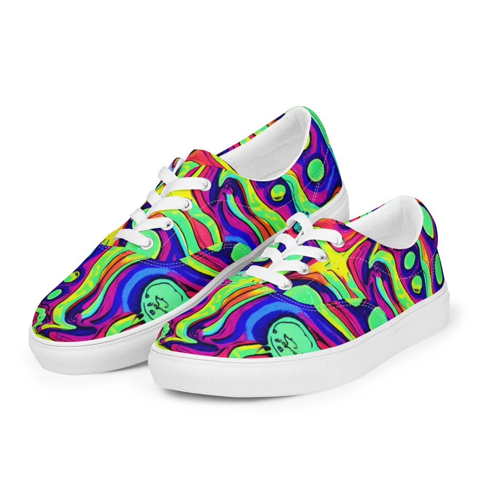 Frizzled Spirits on Men's Lace-Up Canvas Shoes — Left Front