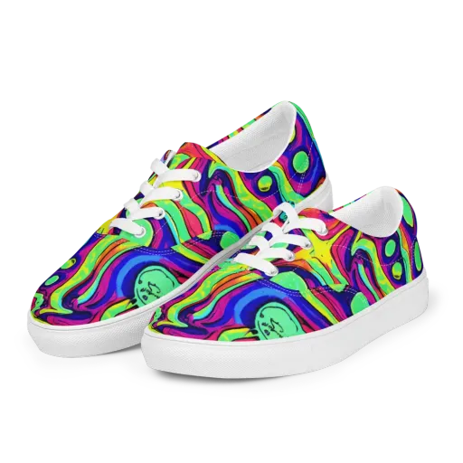 Frizzled Spirits on a Men's Lace-Up Canvas Shoes