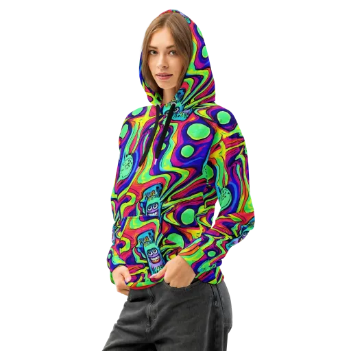 Frizzled Spirits on a Cotton Hoodie