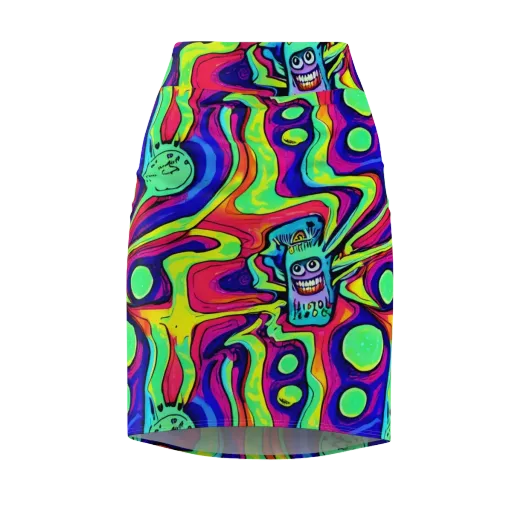 Frizzled Spirits on a Pencil Skirt