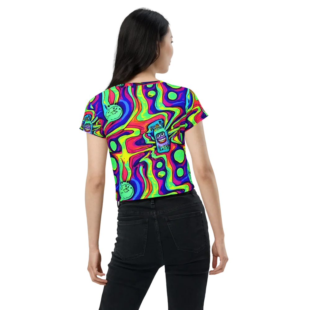 Frizzled Spirits on Crop Tee — Back