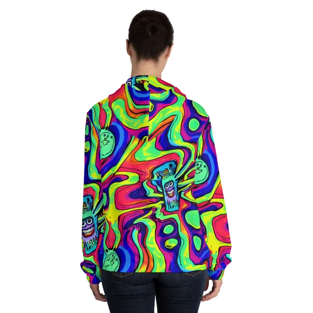 Frizzled Spirits on Women's Full-Zip Hoodie — Back On Person