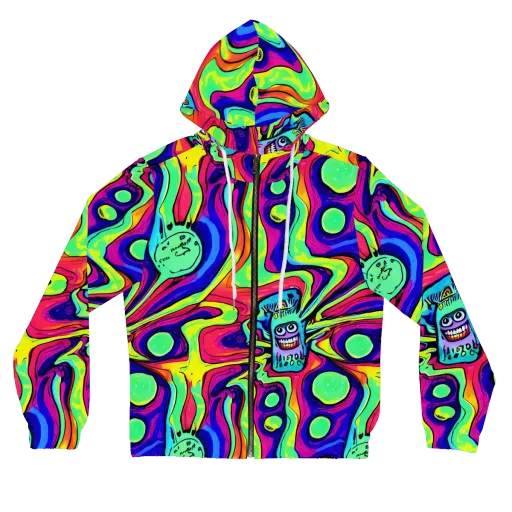Frizzled Spirits on a Women's Full-Zip Hoodie