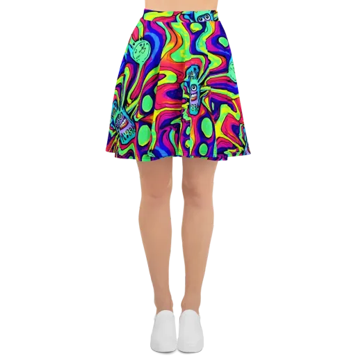 Frizzled Spirits on a Skater Skirt
