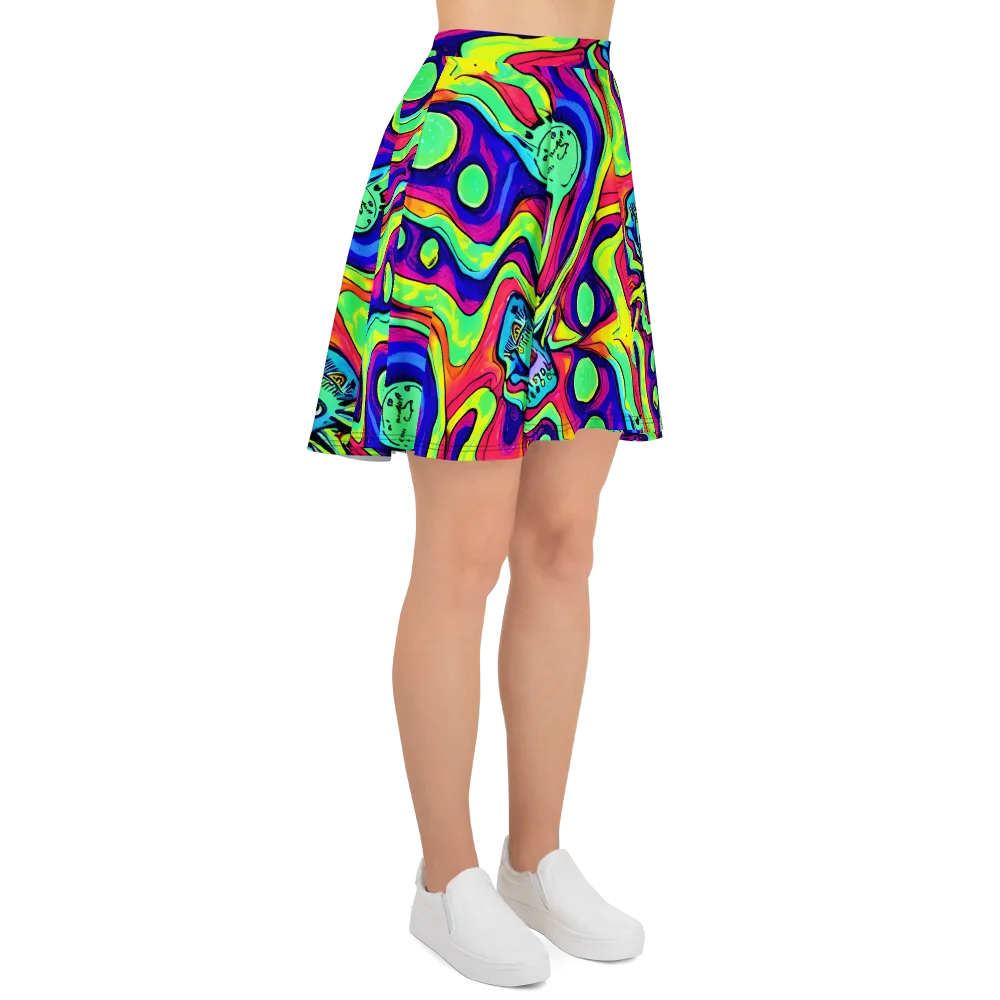 Frizzled Spirits on Skater Skirt — Right