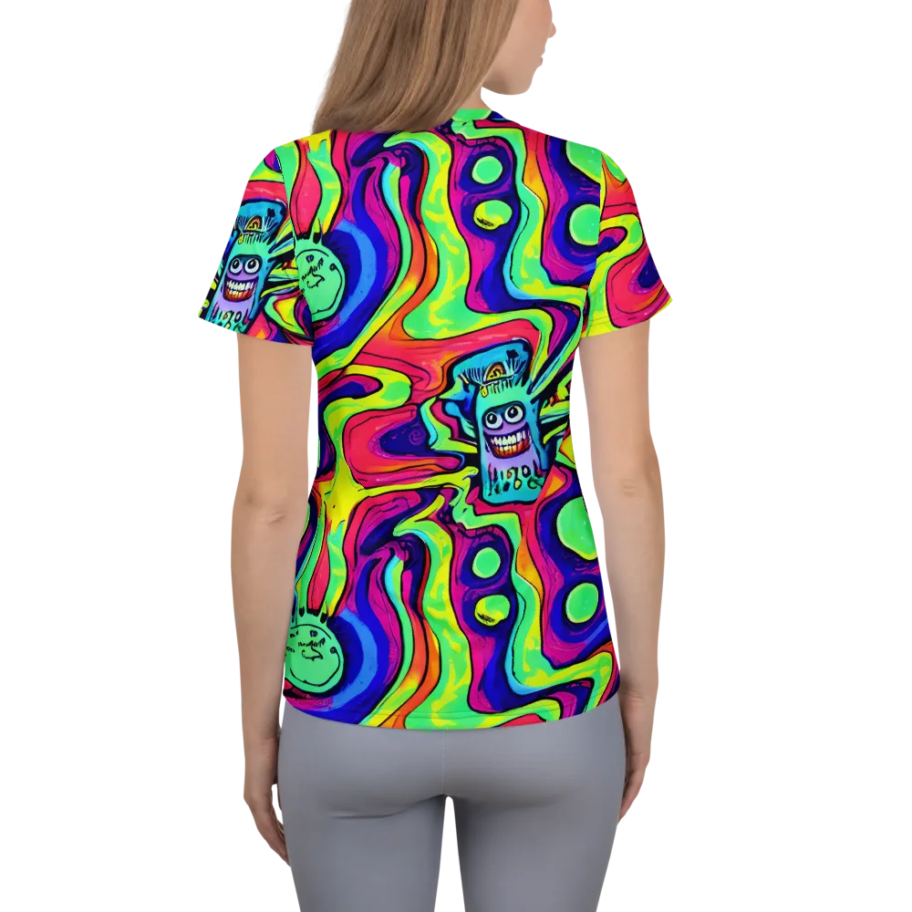 Frizzled Spirits on Women's Athletic T-Shirt — Back