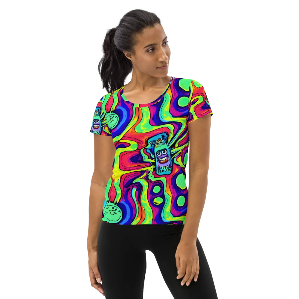 Frizzled Spirits on Women's Athletic T-Shirt — Front