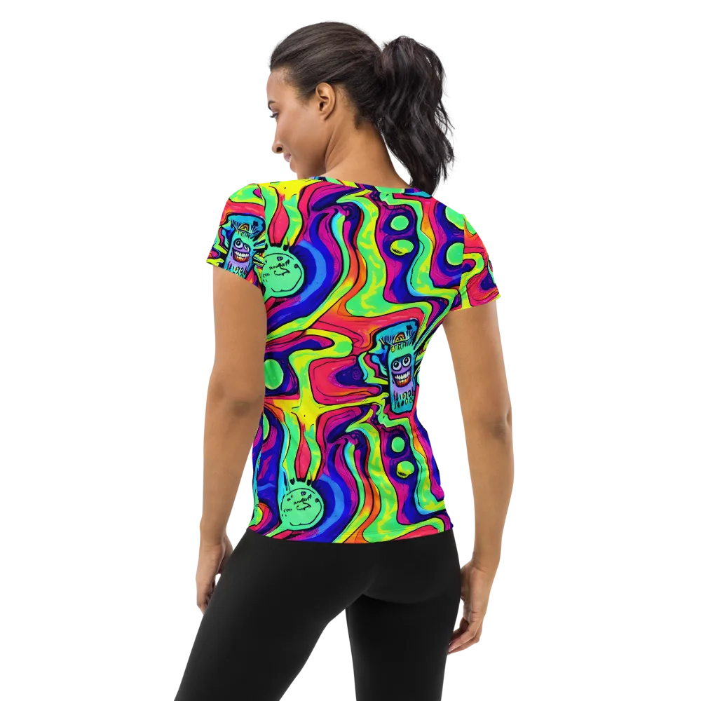 Frizzled Spirits on Women's Athletic T-Shirt — Back