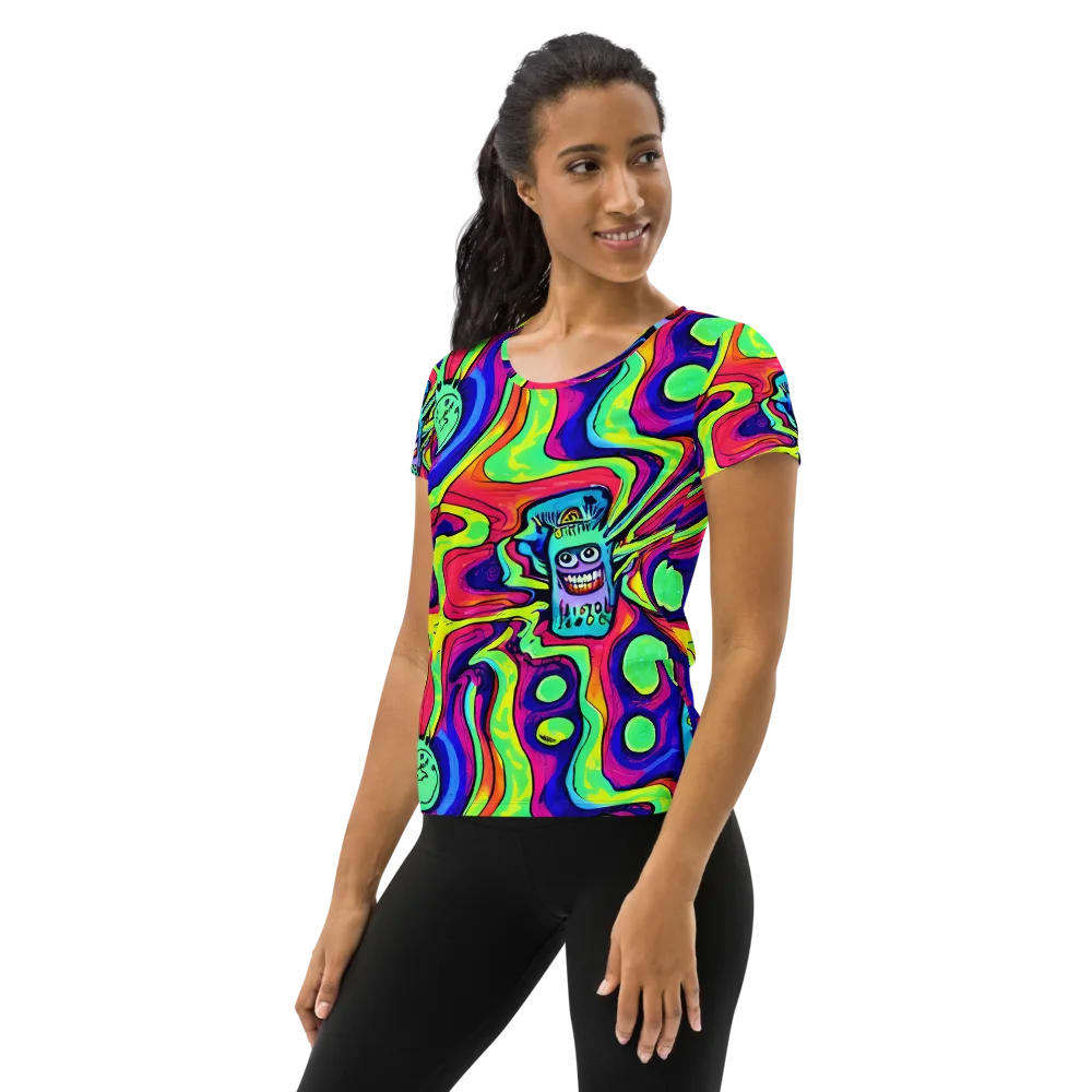 Frizzled Spirits on Women's Athletic T-Shirt — Left