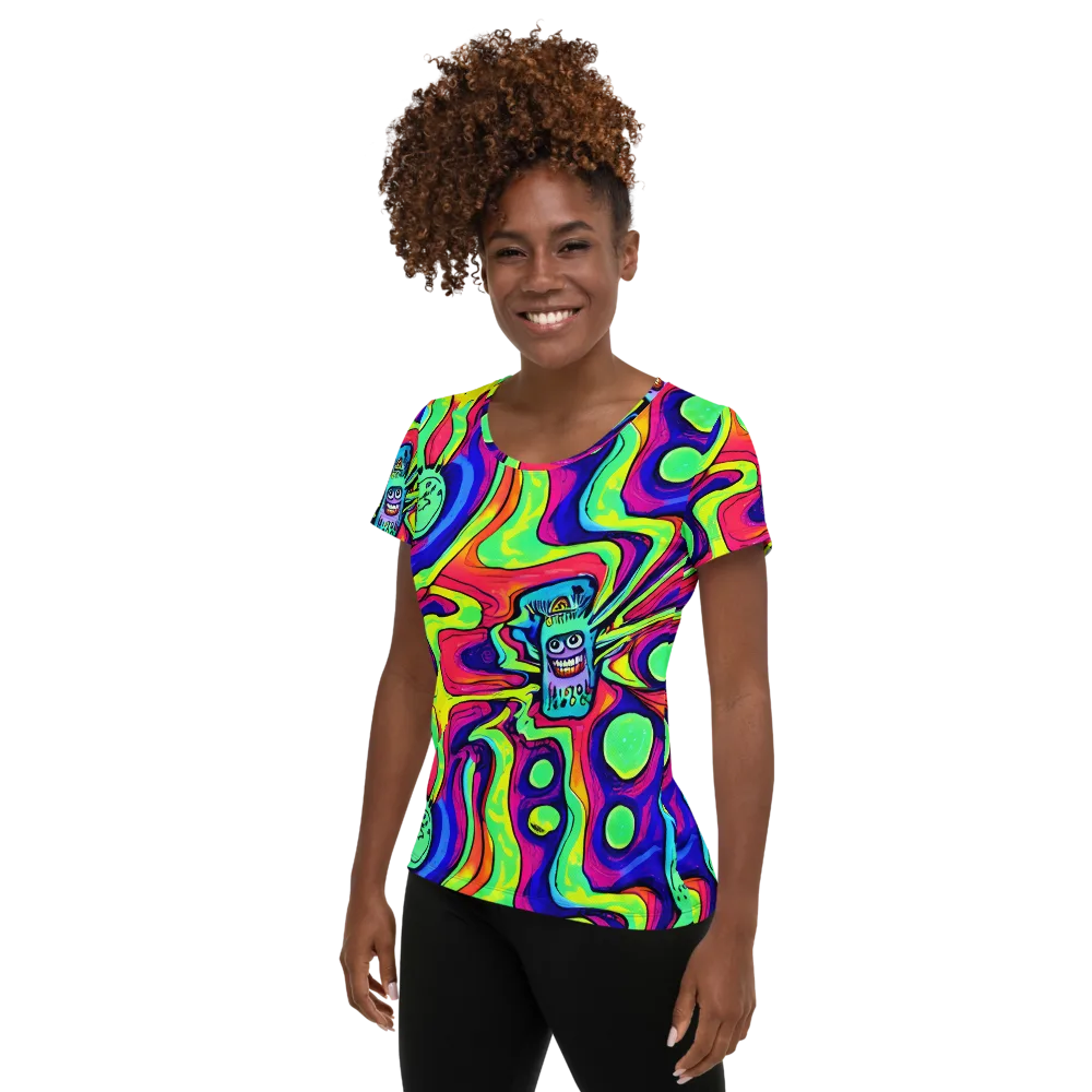 Frizzled Spirits on Women's Athletic T-Shirt — Left